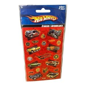 Sandylion Stickers Hot Wheels Race Cars  Glitter 2008 Sealed 2 Sheets